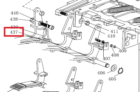 437 Вал педальный