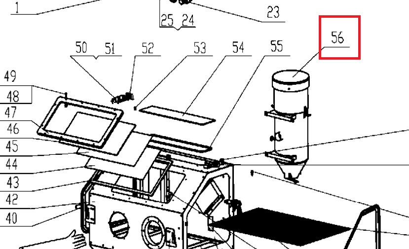 T06303/56 Пылеулавливатель пескоструйной камеры