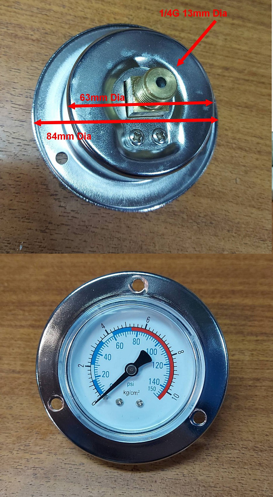 T-ATF200DT/MPP Манометр давления насоса 10bar 1/4 63-84mm