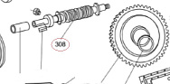 MT-296/308 Вал червячный