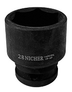 Головка ударная 6гр 1/2" 28мм 1440028M NICHER®