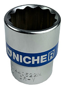 Головка 12гр 1/2" 22мм 440522MTC NICHER®